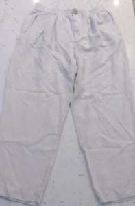 Madewell Linen Blend Track Trousers in Beige Neutral Coastal Grandma Women's XS - Picture 1 of 9