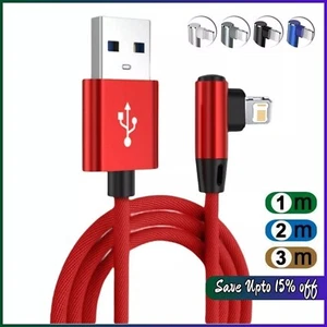 iPhone Schnellladekabel 90 Grad Winkel 30cm für 7 8 X 11 12 13 14 IOS 8-Pin 1-3m - Bild 1 von 28