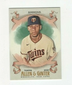 2021 TOPPS ALLEN & GINTER BASEBALL - ANDRELTON SIMMONS MINNESOTA TWINS #200 - Picture 1 of 8