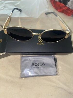 Sojos Retro Oval Sunglasses For Women / Men UV400 Protection SJ1217C - Image 1 of 3