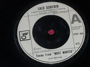 Lalo Schifrin: Theme from 'Most Wanted' 7" UK NEAR MINT VINYL EX SHOP STOCK - Picture 1 of 4