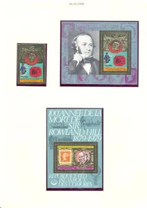 COMORES UPU - ROWLAND HILL -7 STAMPS + +9 x BLOCK -INCL GOLD PRINT ** VF  - Picture 1 of 4
