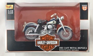 MAISTO HARLEY-DAVIDSON SERIES 12 - diecast metal 1958 flh duo-glide #31760 1/18 - Picture 1 of 11