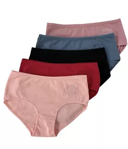 New 5 Women High Waist Poly Briefs Highcut Cotton Underwear Panties M-XXL #5144 - Picture 1 of 6