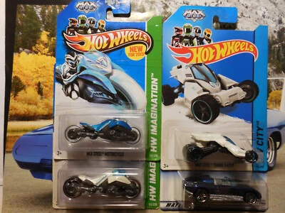 LOTE 4 MOTO IMAGINACIÓN HOT WHEELS Max Steel Turbo Racer City MX48 TURBO FE Foto 1 de 4