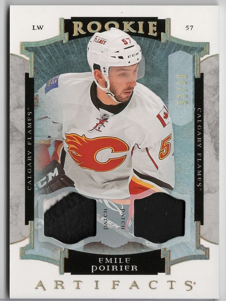 2015-16 Artifacts Emile Poirier RC #168 Flames Gold Dual Patch SN# /99 - Image 1 of 1