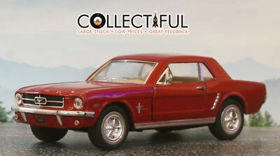 KINSMART - FORD MUSTANG 1964 1/2 - TECHO RÍGIDO ROJO OSCURO - COCHE MODELO FUNDIDO A PRESIÓN 1:36 🔥 Foto 1 de 4