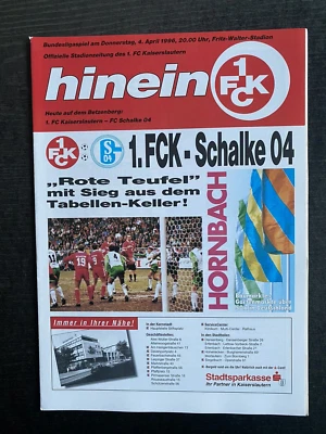 BL 95/96 1. FC Kaiserslautern - FC Schalke 04, 04.04.1996 - Bild 1 von 3