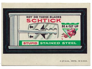 1973 Topps Wacky Packages 2da Serie 2 SCHICK BLADES tb ex/ex+ - Imagen 1 de 1