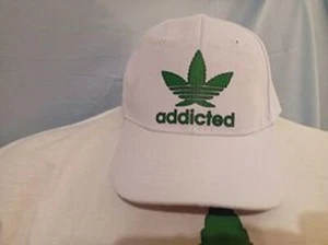Addicted Weed Marijuana Custom Ball cap  adjustable trucker hat White - Picture 1 of 4