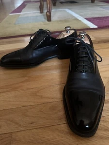 Magnanni Cesar Black Cap Toe Oxfords Dress Shoes Mens Size 8.5 M - Picture 1 of 7