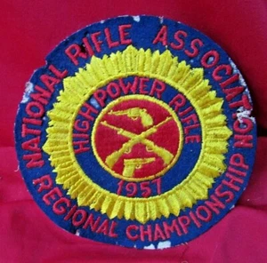 Vintage 1957 NRA Regional Championships High Power Rifle 5" Felt Patch  - Bild 1 von 2
