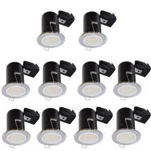LED Downlight Chrome GU10 Fire Rated 10 Pack - Picture 1 of 1