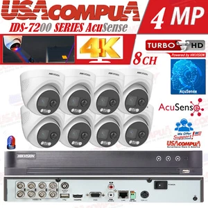 HIKVISION 4K 8CH Security Camera System CCTV Turbo HD TURRET PIR + ALARM 2MP - Picture 1 of 4