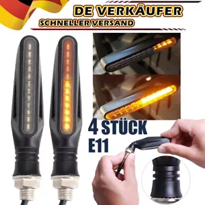 4* Motorrad LED Miniblinker Lauflicht Laufeffekt 12V M10 E-geprüft Quad Roller - Bild 1 von 12
