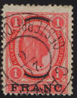 Österr. Ausl.-P.-Kreta, 1 Fr. auf 1 Kr. rot, Kabinettstück mit sauberem K2