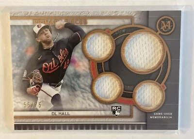 2023 Topps Museum Collection #SPPPQR-DH DL Hall Quad Relics Copper #/75 - Image 1 of 3