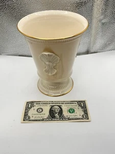 Vintage LENOX 7" Cream Vase Hand Decorated with 24K Gold Made in USA Bone China - Picture 1 of 6