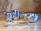 Gainsborough [Vc] Epns Silver Plated Milk And Cream Jugs Sugar Bowl And Tongs
