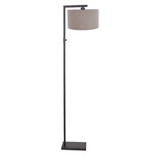 Stehleuchte Wohnzimmerleuchte Standlampe E27 Textil beige schwarz matt H 160 cm
