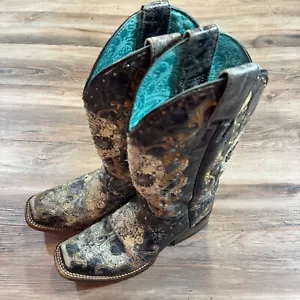 Stivali western Corral donna 12" cowboy teschio 6,5 nero Z5005 giorno dei morti - Foto 1 di 10
