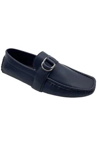 Aston Marc Men's Charter Side Buckle Loafers Navy - Picture 1 of 3