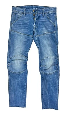 G Star Raw 5620 Deconstructed 3D Low Taper Jeans Sz 29x32 Actual 29x28 Raw Hems - Image 1 of 4