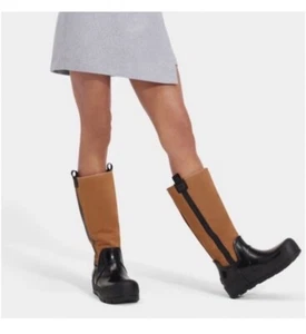 SCHÖNE UGG RAINCLOUD HOHE DAMEN REGENSTIEFEL Wolle gefüttert Kastanie SCHWARZ US 9 - Bild 1 von 5