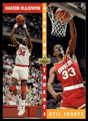 1992-93 Upper Deck #501 Hakeem Olajuwon / Otis Thorpe - Image 1 of 2