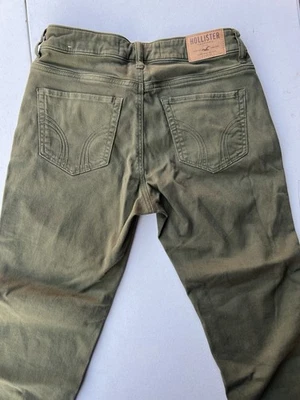 Hollister Vintage Boyfriend Size 0 Waist 24” Olive Green Girls Denim Jeans - Image 1 of 4