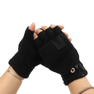(Black)1Pair USB Heated Adjustable Temperature Electric Heated Glove PL - Picture 1 of 12