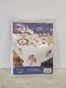 Craftways Julia Tischdecke Rosen gestempelt für Kreuzstich Stickerei 60" x 60" - Bild 1 von 5