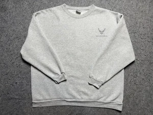 US Air Force Sweatshirt Herren 2XL grau Rundhals Fleece Made in USA Militär - Bild 1 von 12