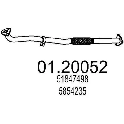 MTS 01.20052 Tubo de escape para OPEL Vectra C Caravan (Z02) Vectra C GTS (Z02) - Imagen 1 de 4