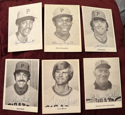 Lote de 6 tarjetas fotográficas de los años 70 Pittsburgh Pirates Sanguillen Reuss Rooker Foto 1 de 2