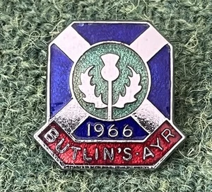 Vintage Fattorini Enamel Badge - Butlin’s Ayr 1966 - Picture 1 of 6