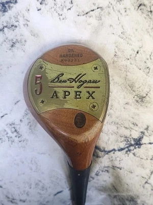 VINTAGE Ben Hogan Apex Persimmon Fairway 5 Wood Factory Apex Steel Stiff Golf  - Image 1 of 4
