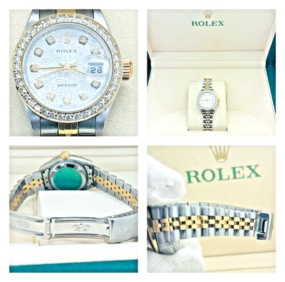 Reloj Rolex Datejust de oro amarillo de 18 quilates con esfera de diamantes Jubilee de 26 mm para dama 179173 Foto 1 de 4