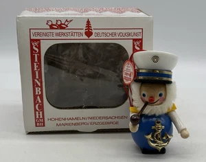 Steinbach Wood Hand Made in Germany SHIP'S CAPTAIN Tagged Ornament in Box - Picture 1 of 9