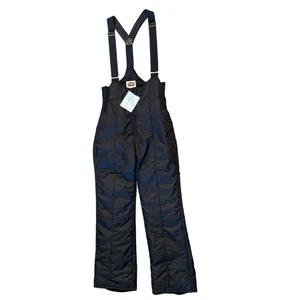 Vintage Pedigree Navy Blue Insulated Snow Bib Overalls Womens Small Ski Cold - Picture 1 of 8