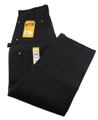 Pantalones de trabajo utilitarios Carhartt 36 x 32 holgados calce doble rodilla negros pato nuevos con etiquetas Foto 1 de 4