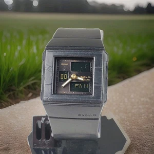 RARE CASIO BABY-G BGA-200 BLACK ANA-DIGI JAPAN MOV'T MEN'S WATCH NEW BATTERY  - Picture 1 of 10