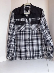 5.11 Tactical Endeavor Plaid Flannel Shirt Men’s M Snap Front Charcoal Gray B22 - Picture 1 of 3