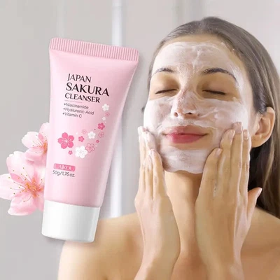 LAIKOU Japan Sakura Cleanser Natural Ingredients Hydrating, Moisturizes & Smooths Skin