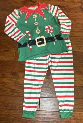 Рождественский взрослый набор эльфов костюм помощника Санты приятеля эльфа размер большой - Изображение 1 из 4