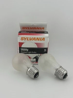 ⚡️1 Lot⚡️ Sylvania Utility Frosted Light Bulbs 15W A15 120V 122 Lumen - Image 1 of 4