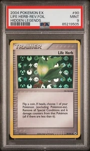 2004 | Pokémon | EX Hidden Legends | Life Herb | Reverse Foil | #90 | PSA 9 | - Picture 1 of 2