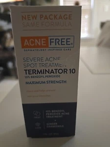 NEW Acne Free Terminator 10 Severe Acne Spot Treatment Max Strength Exp 1/2027 - Picture 1 of 3