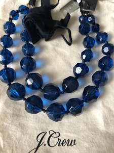 Collana doppio supporto J Crew 100% autentica blu mare brillante nuova con etichetta - Foto 1 di 5