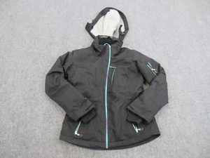 Obermeyer Jacket Womens 6 Black Full Zip Ski Logo Winter Outdoors Parka Coat - Picture 1 of 16